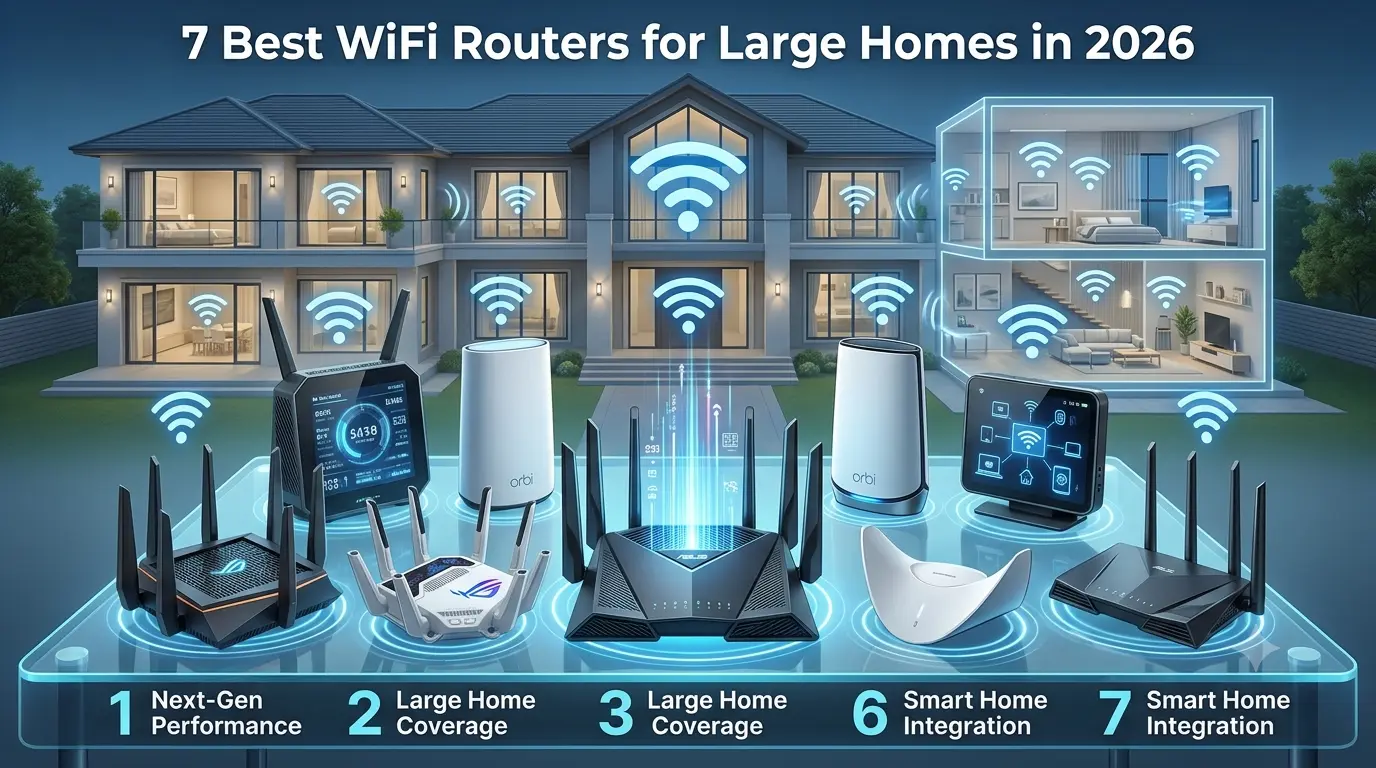 7 Best WiFi Routers for Large Homes in 2026