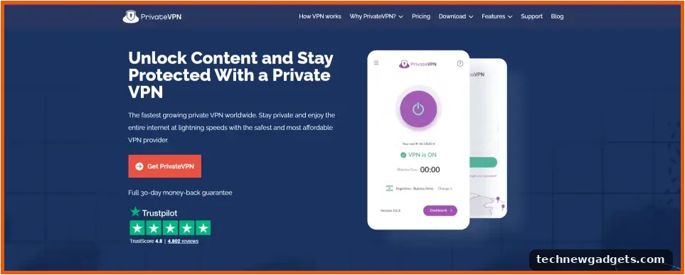 PrivateVPN homepage – best VPN for China 2026
